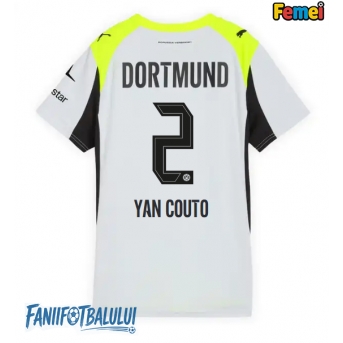 Borussia Dortmund Yan Couto #2 Tricou Fotbal Replică 2025-26 Femei Deplasare